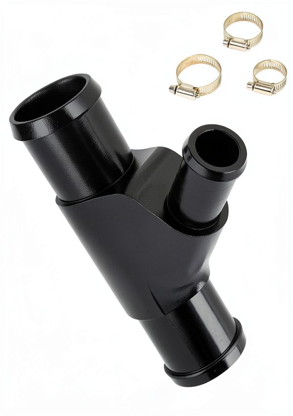 BAGARAATAN Coolant Y‑Pipe for Ford Super Duty 6.0L Aluminum Black-0