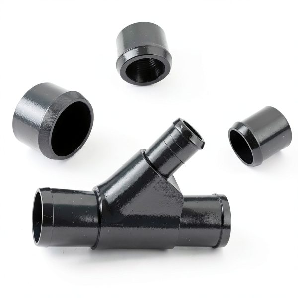 BAGARAATAN Coolant Y‑Pipe for Ford Super Duty 6.0L Aluminum Black-4