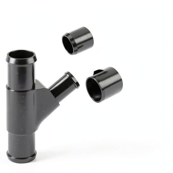 BAGARAATAN Coolant Y‑Pipe for Ford Super Duty 6.0L Aluminum Black-3