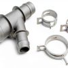 X AUTOHAUX Radiator Hose Connector Silver NPT 0.72 Thread for Cadillac-0