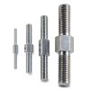 M12 x 80mm 1.75mm Pitch Hex Head Double End Studs Rods 304 Stainless-2