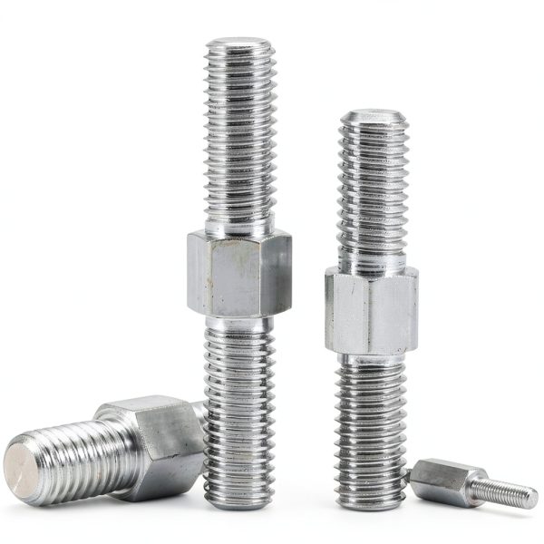 M12 x 80mm 1.75mm Pitch Hex Head Double End Studs Rods 304 Stainless-1