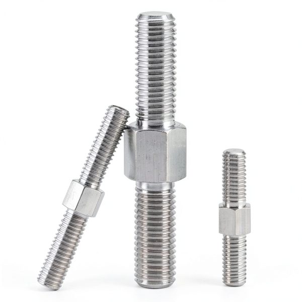 M12 x 80mm 1.75mm Pitch Hex Head Double End Studs Rods 304 Stainless-0